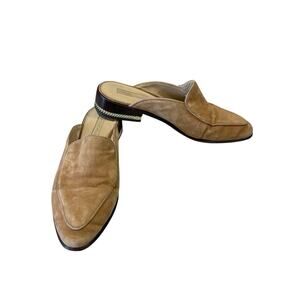 Antonio Melani Women’s Size 7 Tan Leather Suede Loafers Dress Shoes Slip On